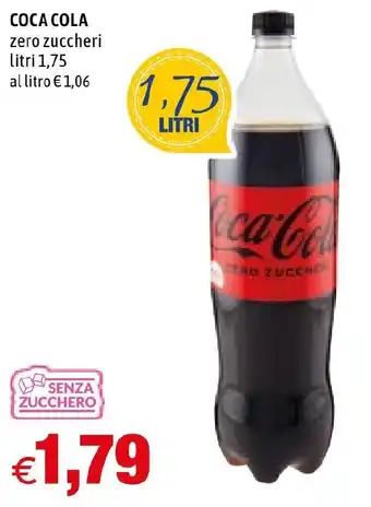 Hurrà COCA COLA zero zuccheri litri 1,75 offerta