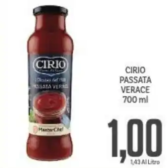 Supermercati Piccolo CIRIO PASSATA VERACE 700 ml offerta
