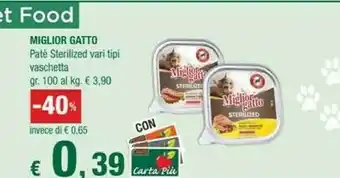 Crai Miglior Gatto Patè Sterilized offerta