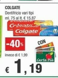 Crai Colgate Dentifricio offerta