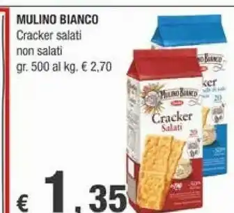 Crai Mulino Bianco Sfoglia Di Grano Crackers Non Salati 500 G(ml) offerta