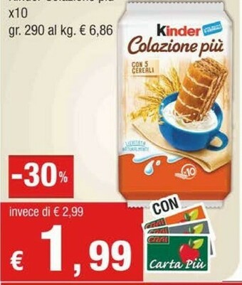 Crai Ferrero Ferrero - Kinder Colazione Più 290 g(ml) offerta