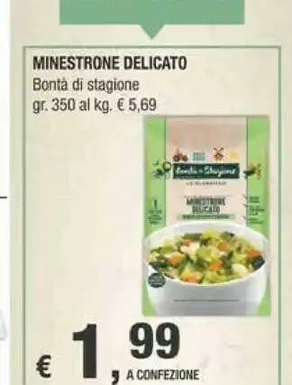 Crai Bontà di stagione Bonta Di Stagione Minestrone Delicato 350 G offerta