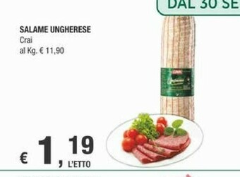 Crai Crai Salame Ungherese offerta