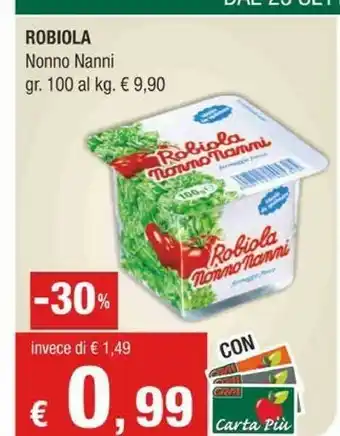 Crai Nonno Nanni Robiola 100 G(ml) offerta