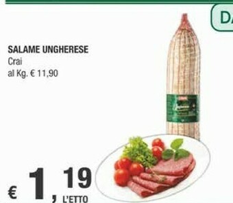 Crai Crai Salame Ungherese offerta