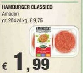 Crai Amadori Hamburger Classico offerta