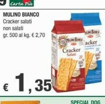 Crai Mulino Bianco Sfoglia Di Grano Crackers Non Salati 500 G(ml) offerta