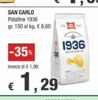 Crai San Carlo Patatine 1936 offerta