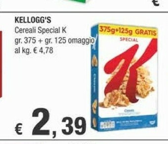 Crai Kelloggs Cereali Special K offerta