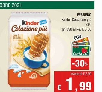 Crai Ferrero Kinder Colazione Più offerta