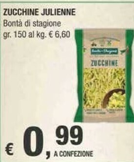 Crai Bontà di stagione Zucchine Julienne offerta