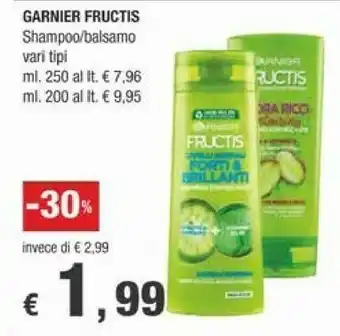 Crai Garnier Fructis 3600541966062 Shampoo Per Capelli Donna 250 Ml offerta