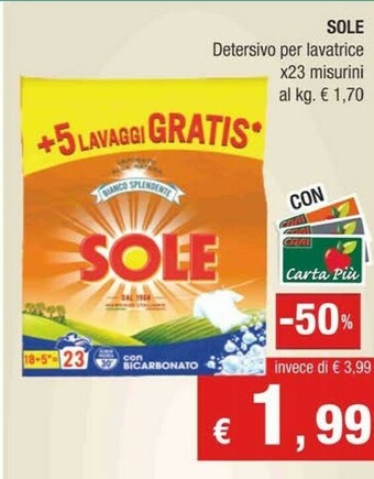 Crai Sole Detersivo Per Lavatrice offerta