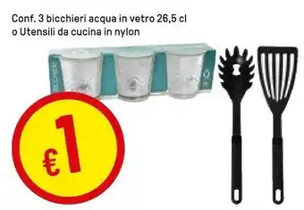 Iper La Grande 3 Bicchieri Acqua In Vetro 26,5 Cl offerta