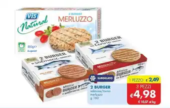 MD Discount 2 BURGER salmone/tonno merluzzo offerta