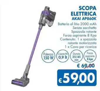 MD Discount SCOPA ELETTRICA AKAI AP860K offerta