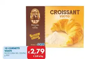 MD Discount 10 CORNETTI VUOTI PASTICCERIA DEL CENTRO offerta