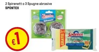 Iper La Grande Spontex 2 Spirenett/ 3 Spugne Abrasive offerta