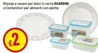 Iper La Grande Guardini Stampi E Vassoi Per Dolci In Carta/ Contenitori Per Alimenti Con Alette offerta