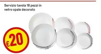 Iper La Grande Servizio Tavola 18 Pezzi In Vetro Opale Decorato offerta