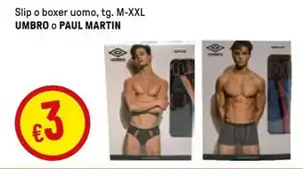Iper La Grande Umbro Slip O Boxer Uomo offerta