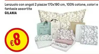 Iper La Grande Gilania Lenzuolo Con Angoli 100% Cotone offerta