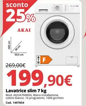 Brico Io Lavatrice slim 7 kg offerta
