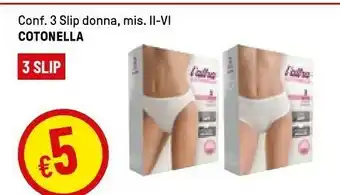 Iper La Grande Cotonella Conf 3 Slip Donna offerta
