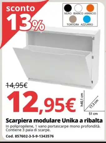 Brico Io Scarpiera modulare Unika a ribalta offerta