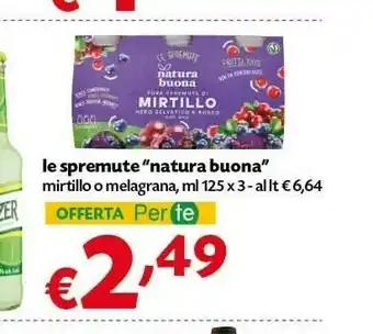 Pam Natura buona Le Spremute Mirtillo O Melagrana offerta