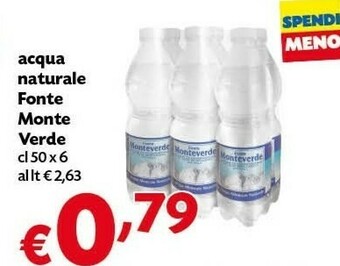 Pam Monteverde Acqua Naturale Fonte offerta