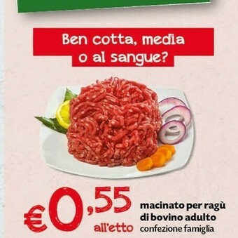 Pam Macinato Per Ragù Di Bovino Adulto offerta