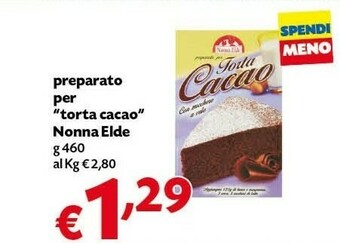 Pam Nonna elde Preparato Per Torta Cacao Con Zucchero A Velo 460 G(ml) offerta