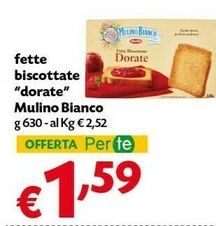 Pam Mulino Bianco Fette Biscottate Dorate offerta