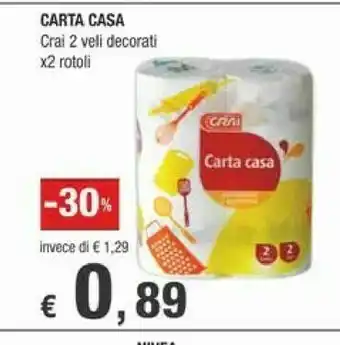 Crai Crai Carta Casa 2 Veli Decorati offerta
