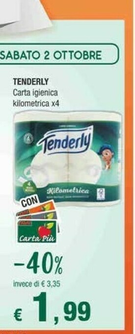 Crai Tenderly Carta Igienica Kilometrica offerta