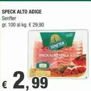 Crai Senfter Speck Alto Adige IGP 100 G(ml) offerta