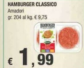 Crai Amadori Hamburger Classico offerta