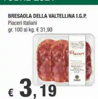 Crai Piaceri Italiani Bresaola Della Valtellina 100 G offerta