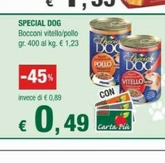 Crai Monge Special Dog Bocconi Vitello/ Pollo offerta