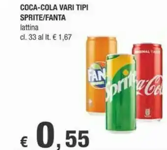 Crai Coca Cola Cola/ Sprite/ Fanta Lattina offerta