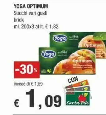 Crai Yoga Optiumum Succhi Vari Gusti Brick offerta