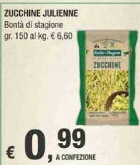 Crai Bontà di stagione Zucchine Julienne offerta