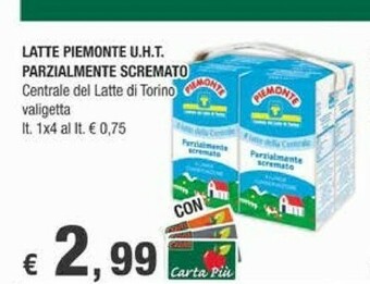 Crai Centrale del latte di torino Latte parzialmente scremato offerta