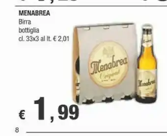 Crai Menabrea Birra offerta