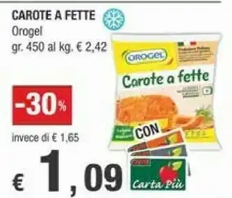 Crai Orogel Carotte A Fette 450 G offerta