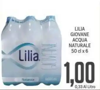 Supermercati Piccolo LILIA GIOVANE ACQUA NATURALE 50 cl x 6 offerta