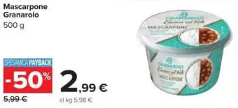 Carrefour Mascarpone Granarolo 500 g offerta