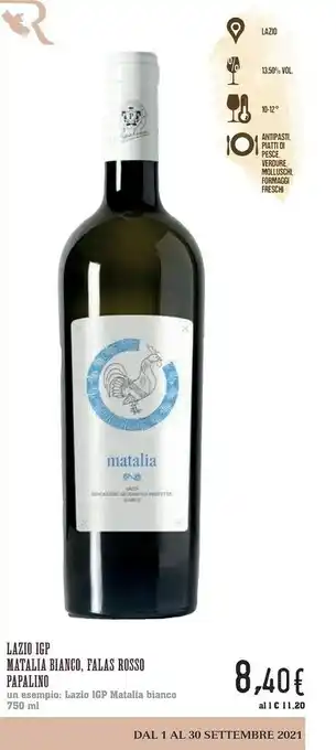 Conad Papalino Lazio IGT Matalia Bianco offerta
